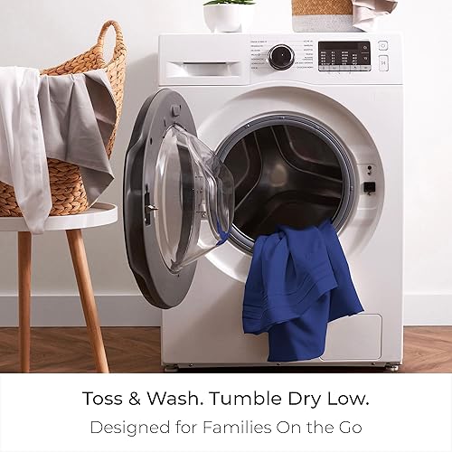 Miniatura 6 de Mellanni - Falda plisada para cama, Microfibra, Azul imperial, King