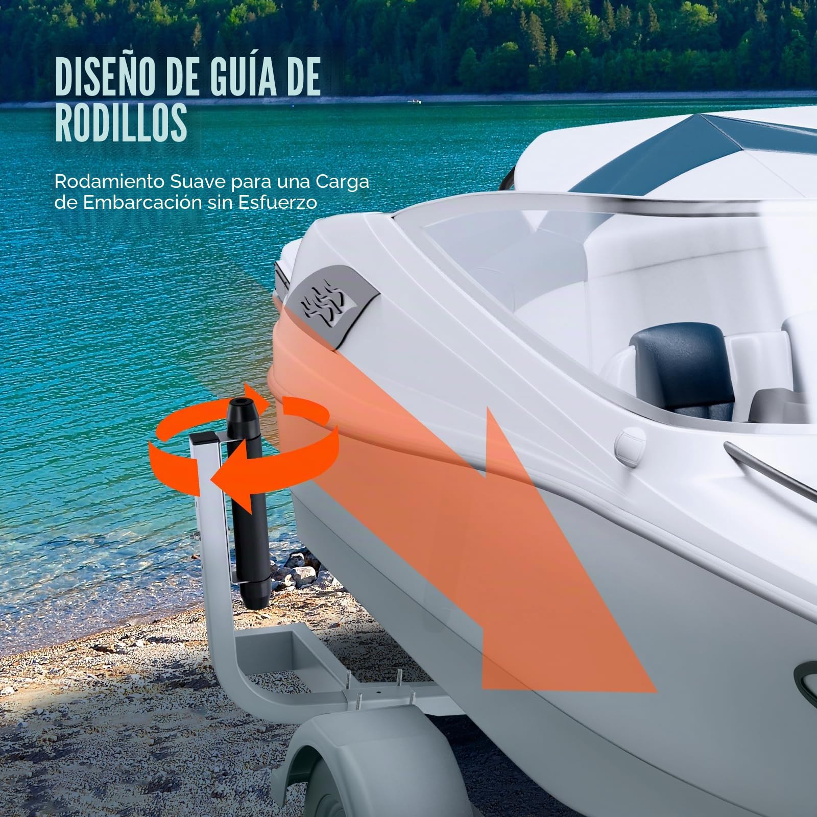 VEVOR Guía de remolque para barco, 20 a 60 pulgadas, diseño ajustable, 2 guías de remolque (forma de L, forma de T, forma de C, forma de π)