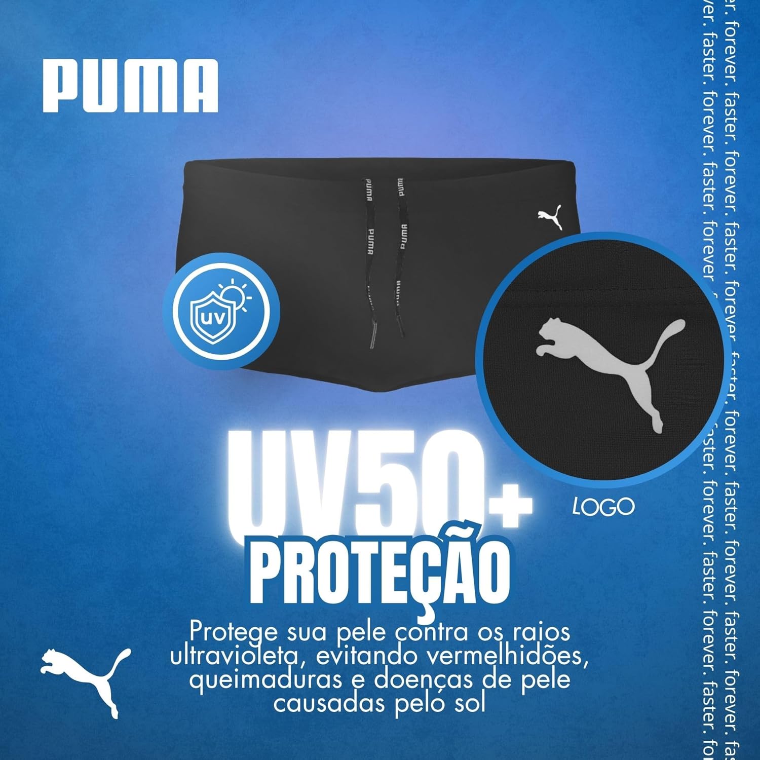 Sunga Puma Lateral Larga UV50+ Cordão Ajustável Xtra Life Piscina Praia Masculino Adulto em promoção! Veja a oferta e mais achadinhos de Moda praia 5 Hoje é o melhor dia para comprar Sunga Puma Lateral Larga UV50+ Cordão Ajustável Xtra Life Piscina Praia Masculino Adulto com aquele preço maroto! Promoção! Aproveite a oferta! 5