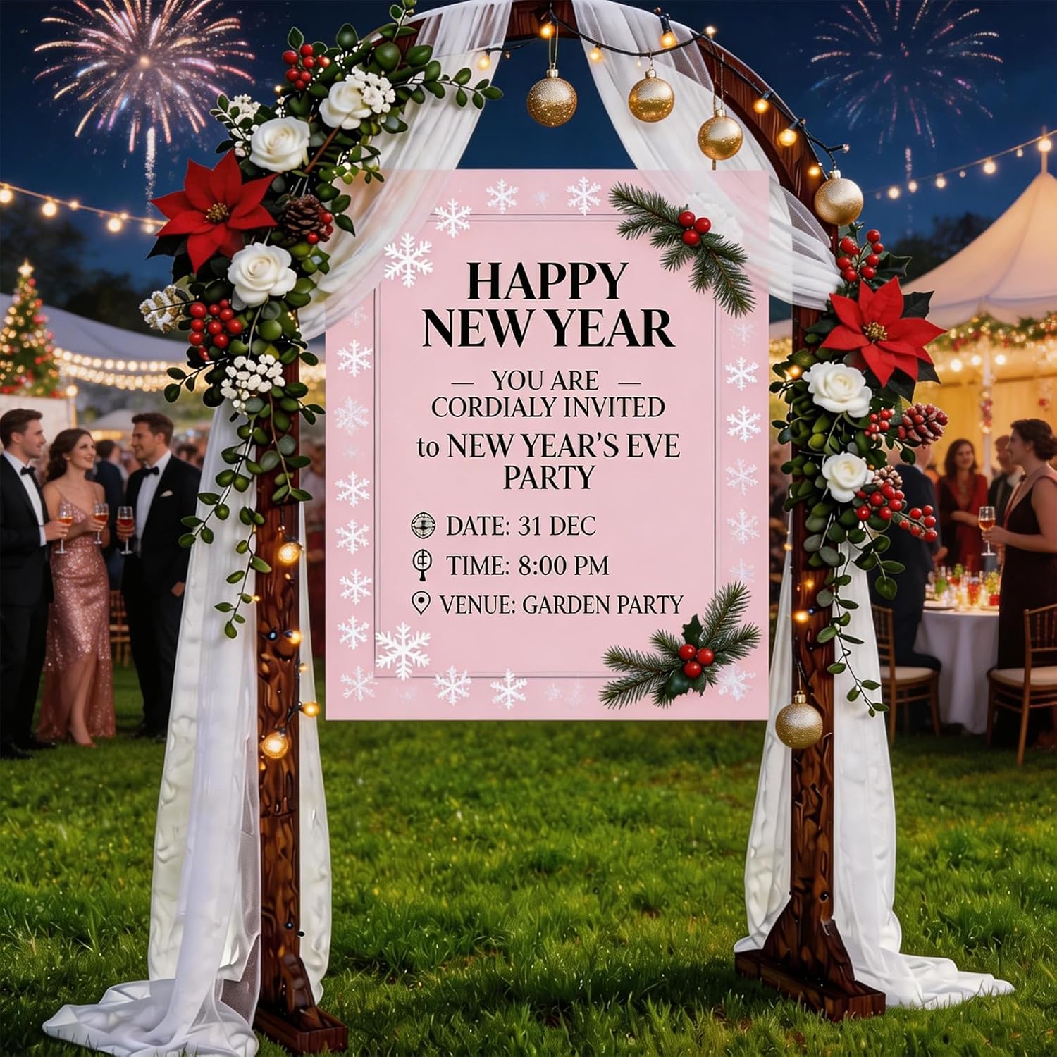 6.6FT Wooden Wedding Arch Wood Arches Arbor Backdrop Stand for Ceremony Indoor Outdoor Wedding Party Proposal Scene Garden Beach Forest Rustic Boho Decoration