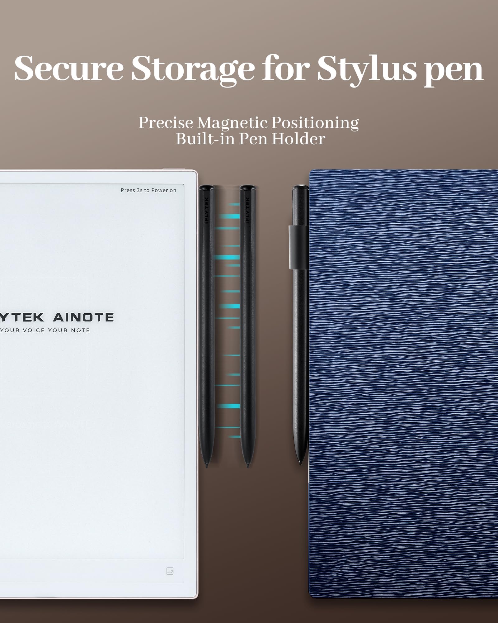 iFLYTEK AINOTE 2 - Custodia a libro per tablet da 10,7", in pelle sintetica di alta qualità, sottile e leggera, resistente all'acqua e alla polvere