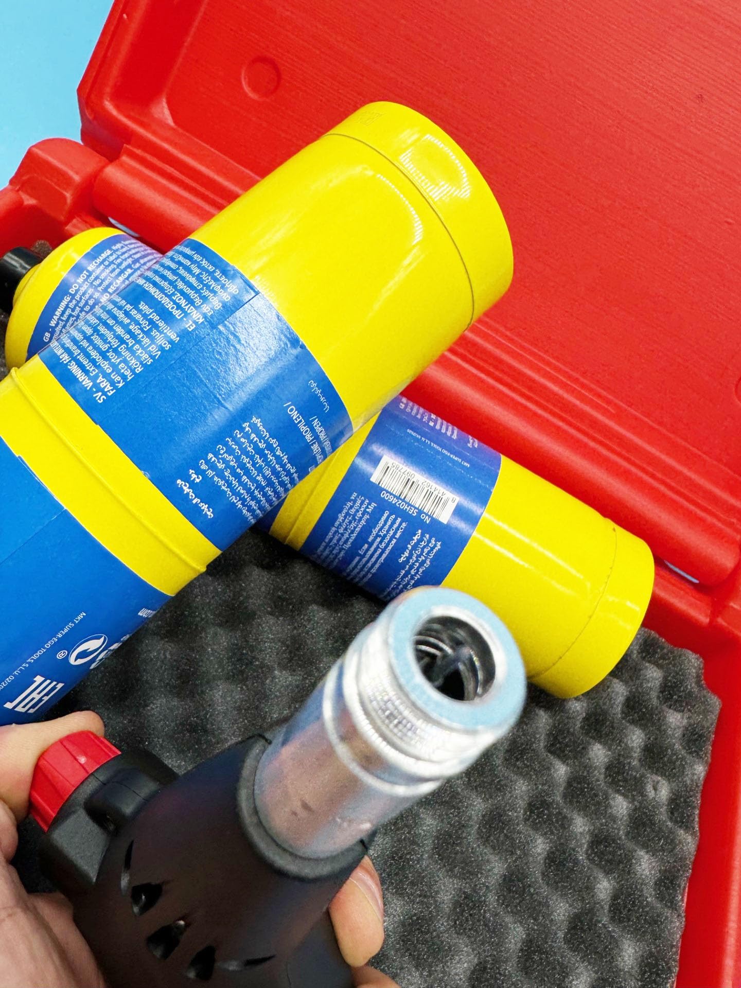 Soplete Profesional a Gas | Kit Soplete + 2 Recambios de Gas 400gr | Kit Profesional de Soldadura