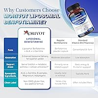 Vista 8 de Benfotiamina liposomal con ALA y L-carnitina - 1007 mg Apoya la salud nerviosa y metabólica 150 cápsulas