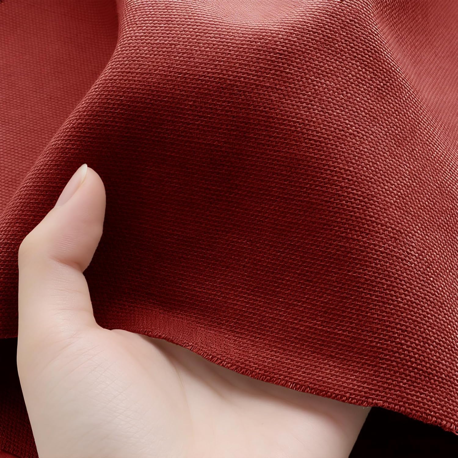 Canvas Fabric by The Yard, Thick Premium Canvas Fabric, 350GSM, Suitable for Painting, Sewing, Bags,Crafts, Embroidery, Handmade Home Decor (Red, 2 Yards)