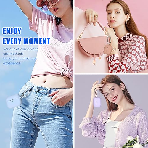 Miniatura 3 de Funda para AirPods Pro, silicona suave anticaídas de grado militar que absorbe los golpes, funda protectora táctil con llavero y kit de limpieza,