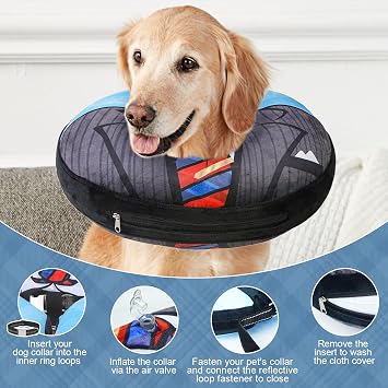 BEAUTYZOO Dog Cone Collar Alternative After Surgery,Pet Neck Donut ECollar