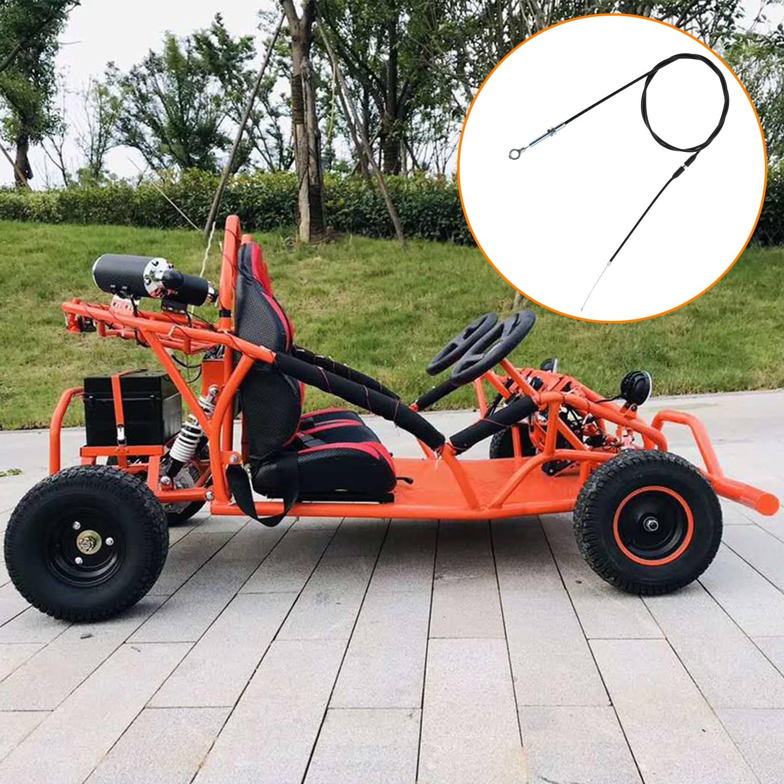 Cable de Acelerador Motocicleta 190cm para 90cc 110cc 125cc 150cc 200cc 250cc Go Kart Scooter Gas Buggy Cable De Acelerador