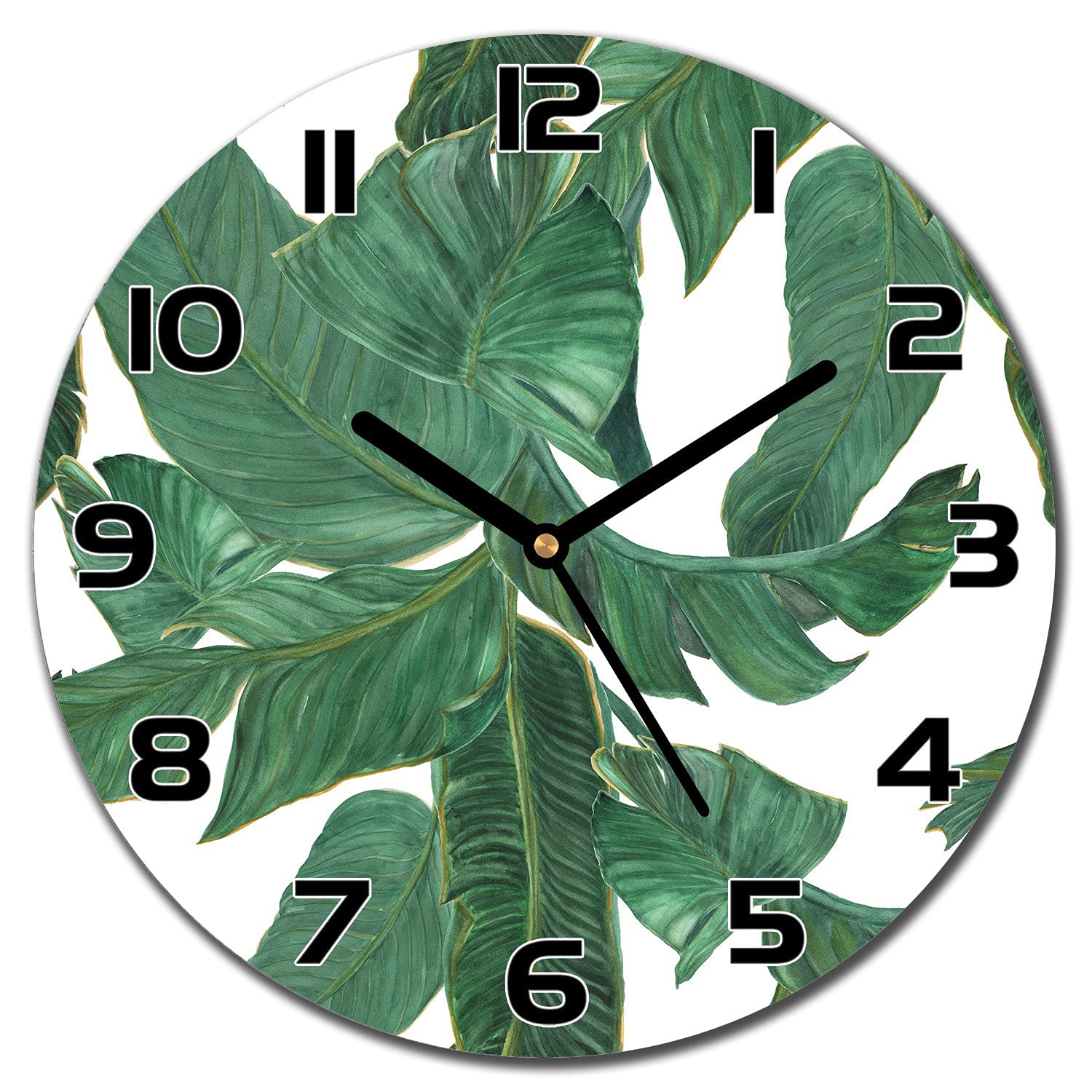 Horloge murale cuisine et salon moderne en verre de sécurité 30 cm