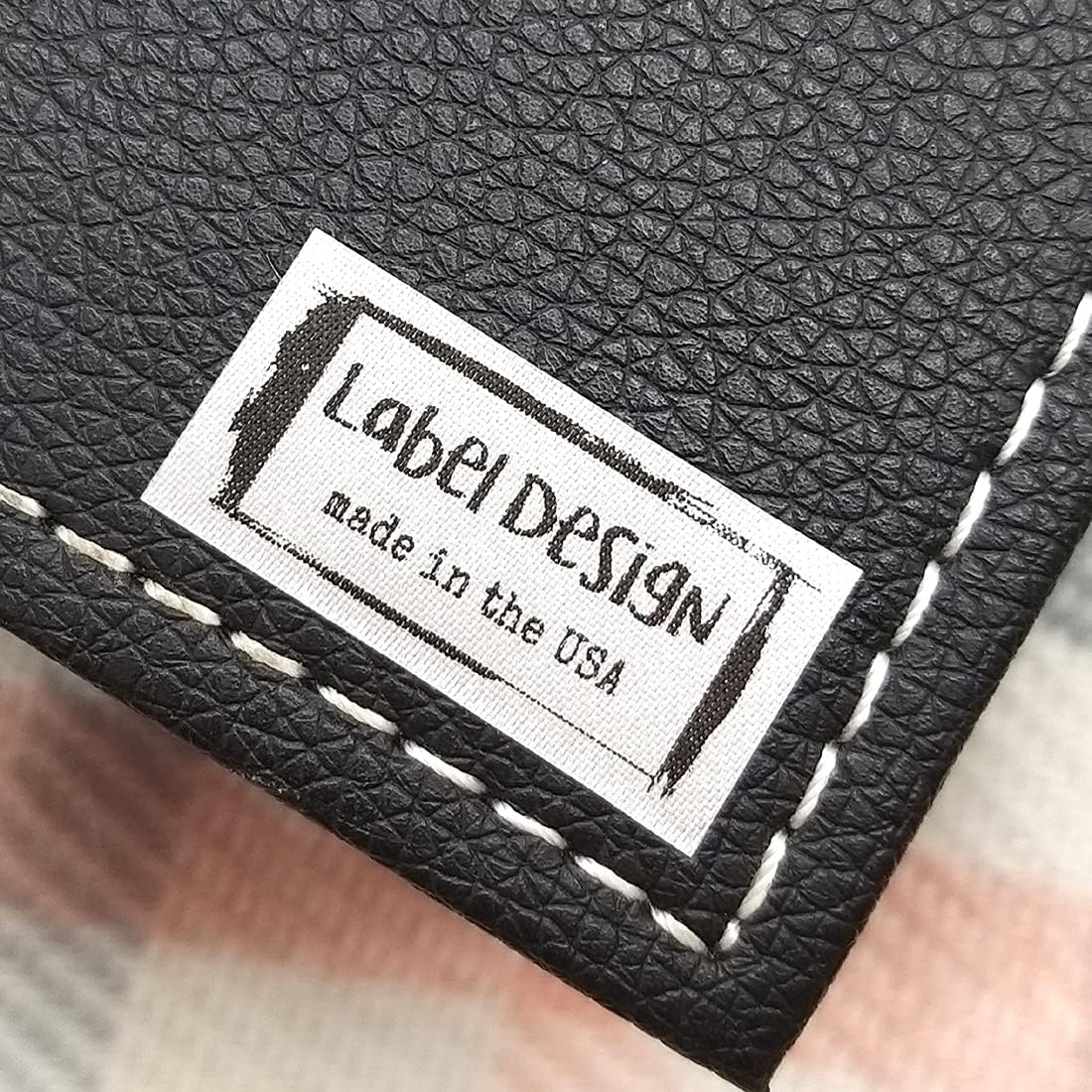 100pcs Custom Iron on Labels Personalized Fabric tag Clothing Label Flat Label Handmade Art Brush Frame Design White Silky Satin Name Label