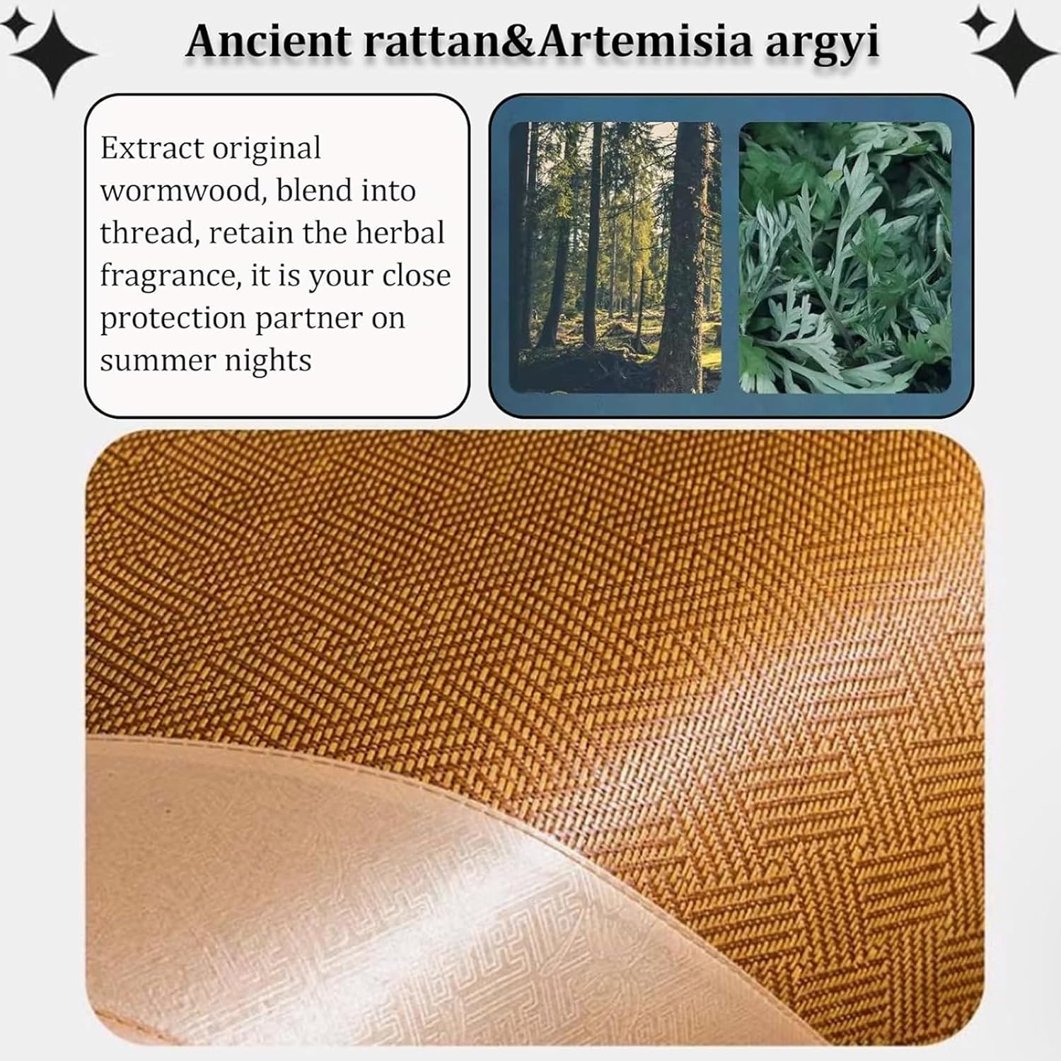 Summer Sleeping Mat, Double Sided Mat for Bed, Breathable Carbonized Bamboo Mattress Topper Air Conditioning Mat for Twin/Queen Living Room Dormitory (35.4x77in, B)