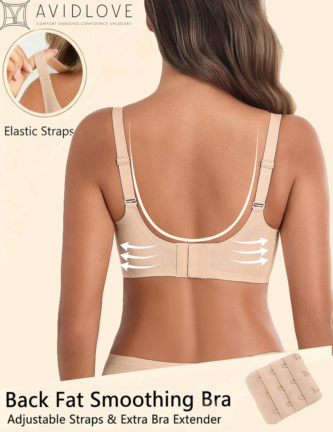 Avidlove Women's Wireless Bras Seamless Bra Full Coverage Lace Bra S-3XL - Image 3