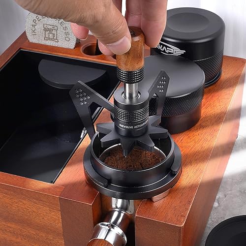 Miniatura 7 de IKAPE Mantis WDT Herramienta de Distribución con Cepillo de Limpieza, Herramienta de Distribución de Agitador de Espresso de 51mm para Barista -