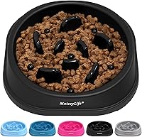 Vista 18 de MateeyLife Cuencos Pequeños de Alimentación Lenta para Gatos 2 Piezas, Cuencos de Comida para Gatos con Rompecabezas Anti-Asfixia, Alimentación