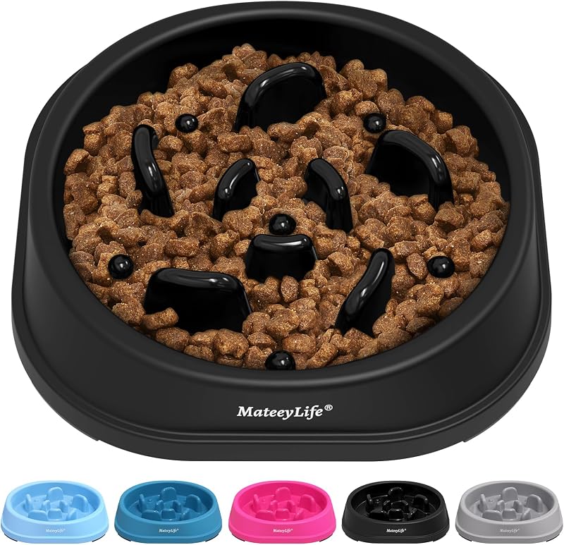 Comedouro Lento para Cães MateeyLife com Labirinto e Base Antiderrapante, 1 xícara, Pacote com 1