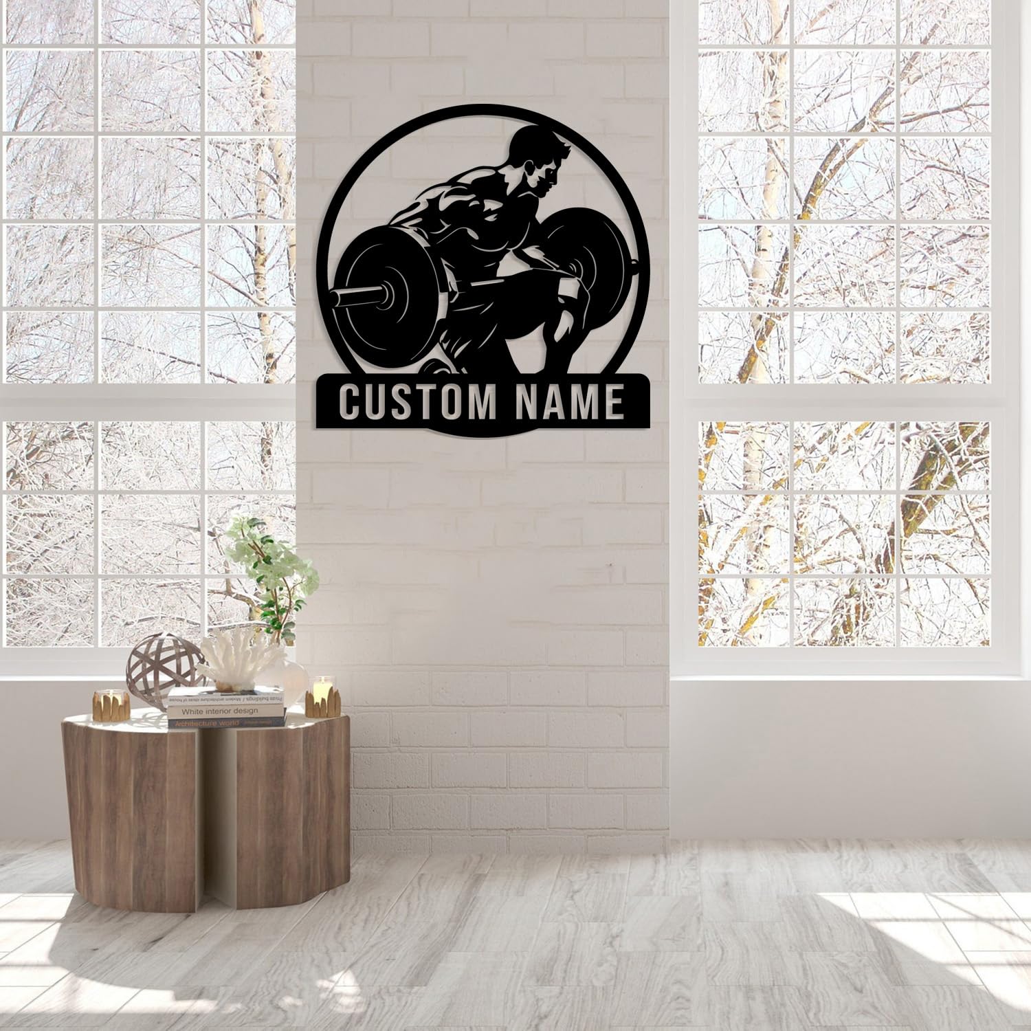 Customized gym metal wall art, light up gym name metal sign, personalized home gym sign for fitness room, metal gym sign, fitness wall art, home decor (Style-4)