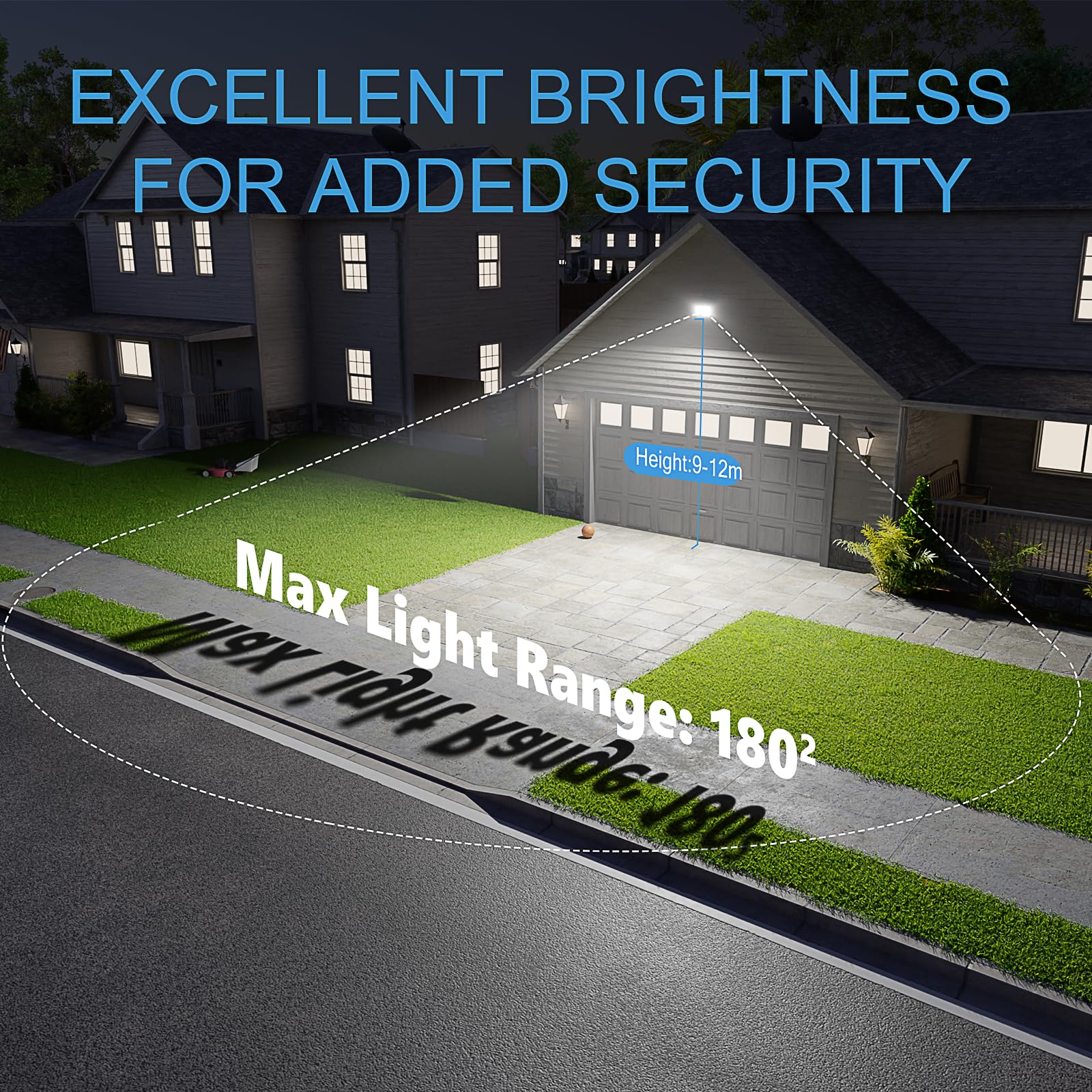 Focos LED Exterior 300W, Proyector LED Exterior 30000LM 6500K Blanco Frío Impermeable IP67 para Jardin(2 Piezas)