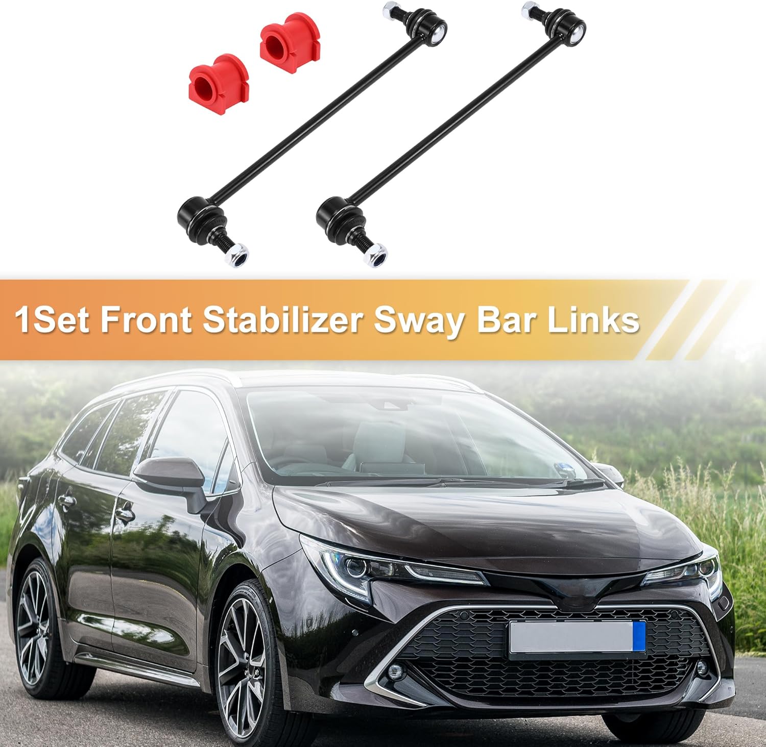 X AUTOHAUX 1 Set Front Sway Bar Links Stabilizer Link Kit with Bushing for Toyota Sienna 2011-2019 Suspension Kit No.4882008030/4881548070/48815AE030/4881528130