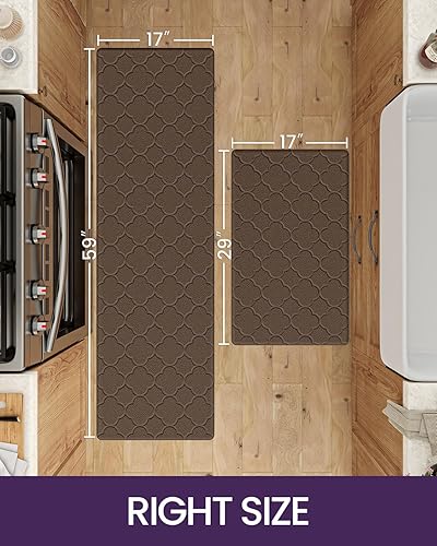 Miniatura 2 de DEXI Alfombras de cocina antifatiga para el suelo, alfombra de corredor acolchada antideslizante y cómoda alfombra de espuma para oficina,