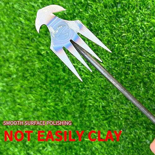 Miniatura 6 de Herramienta de deshierbe de artefacto para desarraigo, extractor de malezas forjado multifuncional de acero inoxidable, 4 dientes de doble propósito