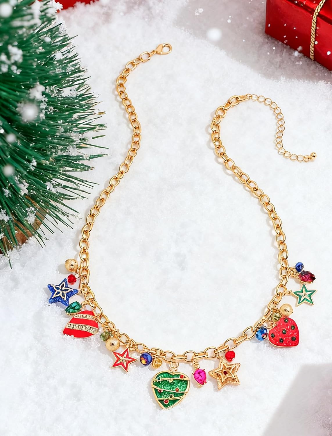 Christmas Necklace Bow Choker Necklace for Women Christmas Jewelry Gold Plated Bow Charm Necklaces Party Collar for Women Festival Gifts - Image 5