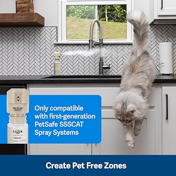 PetSafe SSSCAT Automatic Spray Pet Deterrent Replacement Can - Contactless Behavior Correction - Motion Sensor Air Burst - Only Compatible with First-Generation SSCAT Spray Deterrent System
