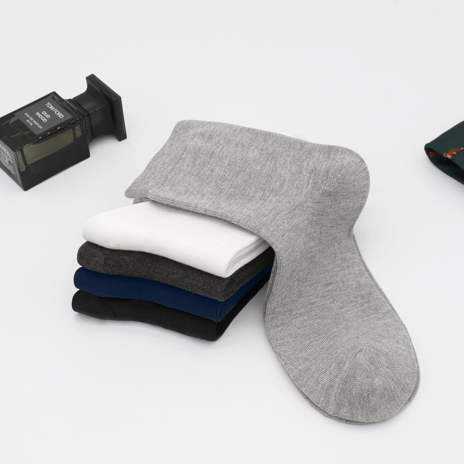 Sakusock Mens Above Ankle Thin Cotton Quarter Crew Socks Classic Lightweight Moisture Wicking Work Socks 5 Pairs - Image 5