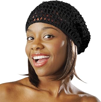 DONNA HAIR CAP AND BONNET Wig Caps for Women Hair Net Real Thick Hair Net Black