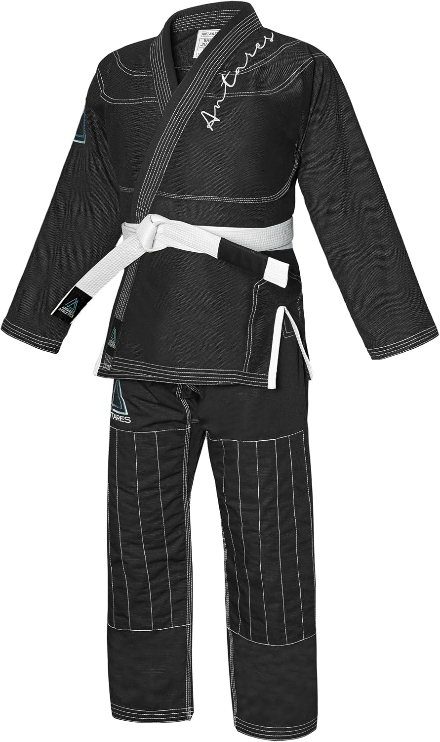 Antares Sports IBJJF Ultra Light BJJ Brazilian Jiu Jitsu Gi for Kids with Preshrunk Fabric and Free Belt