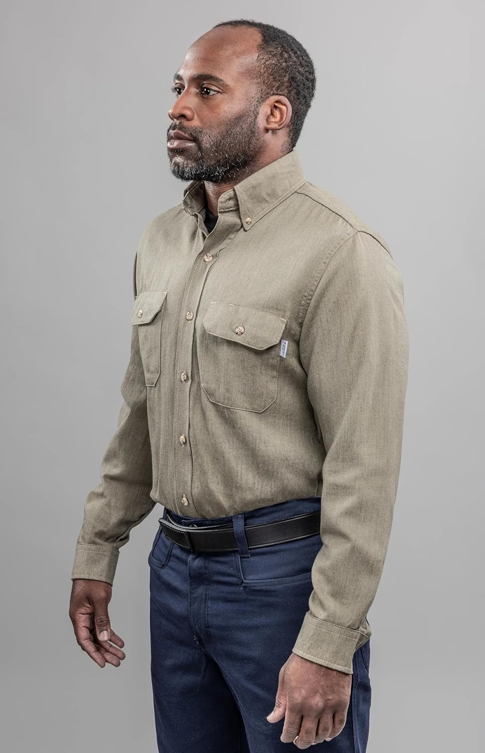 DRIFIRE Men's Standard FR Vented Work Shirt, Khaki, XL Long Tall