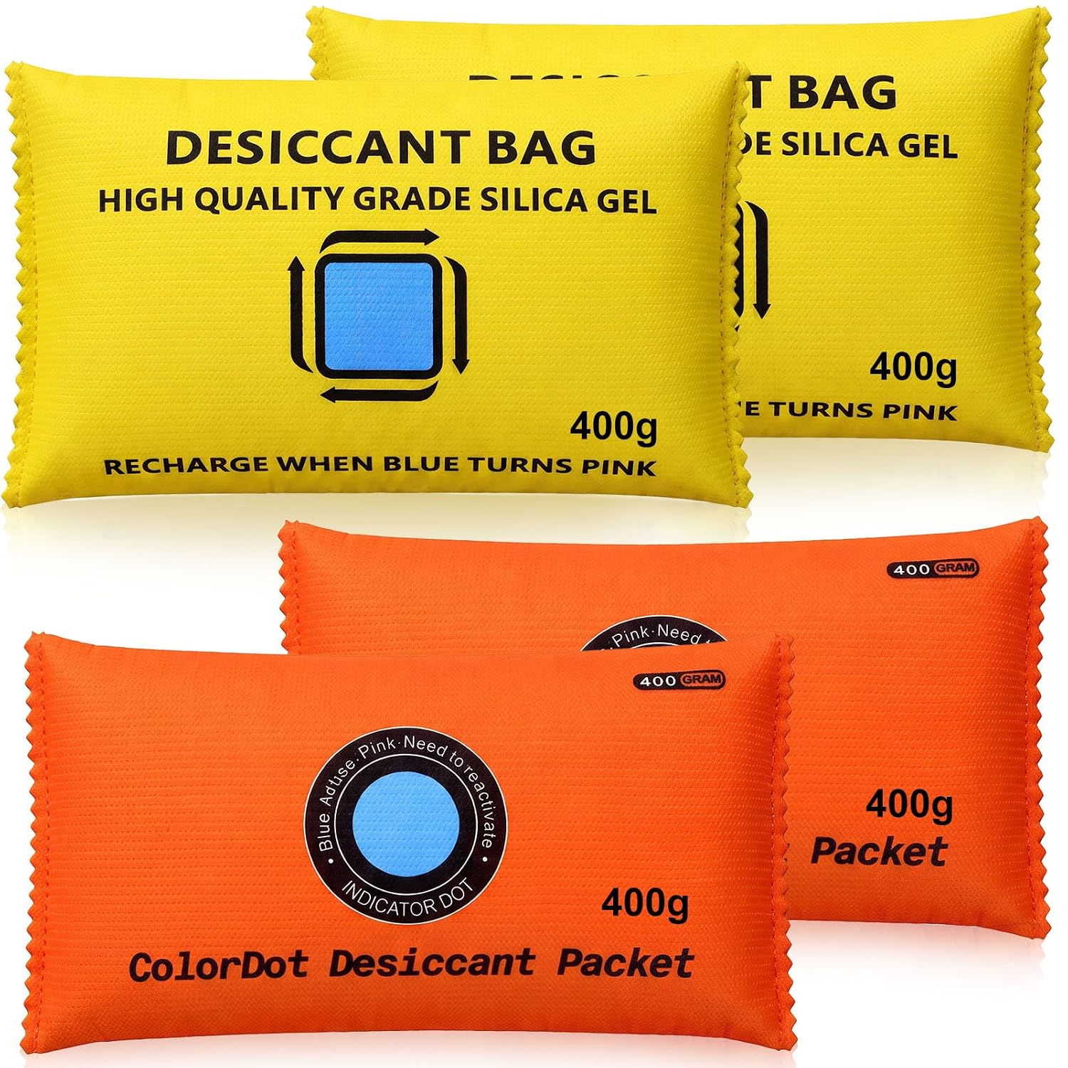 4 Pack 400g Each Rechargeable Desiccant Packs Car Dehumidifier