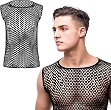 Men Mesh Tank Top Mesh Vest Top Mesh Muscle Vest Black Men