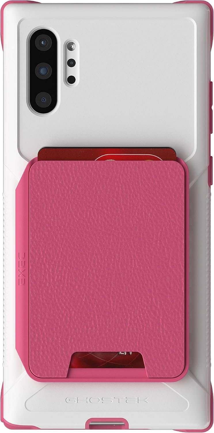Ghostek Exec Galaxy Note 10 Plus Wallet Case Card Holder for Women Girls with Magnetic Leather Card Pocket Easily Detachable for Wireless Charging Designed for Galaxy Note10+ (6.8 Inch) - (Pink)