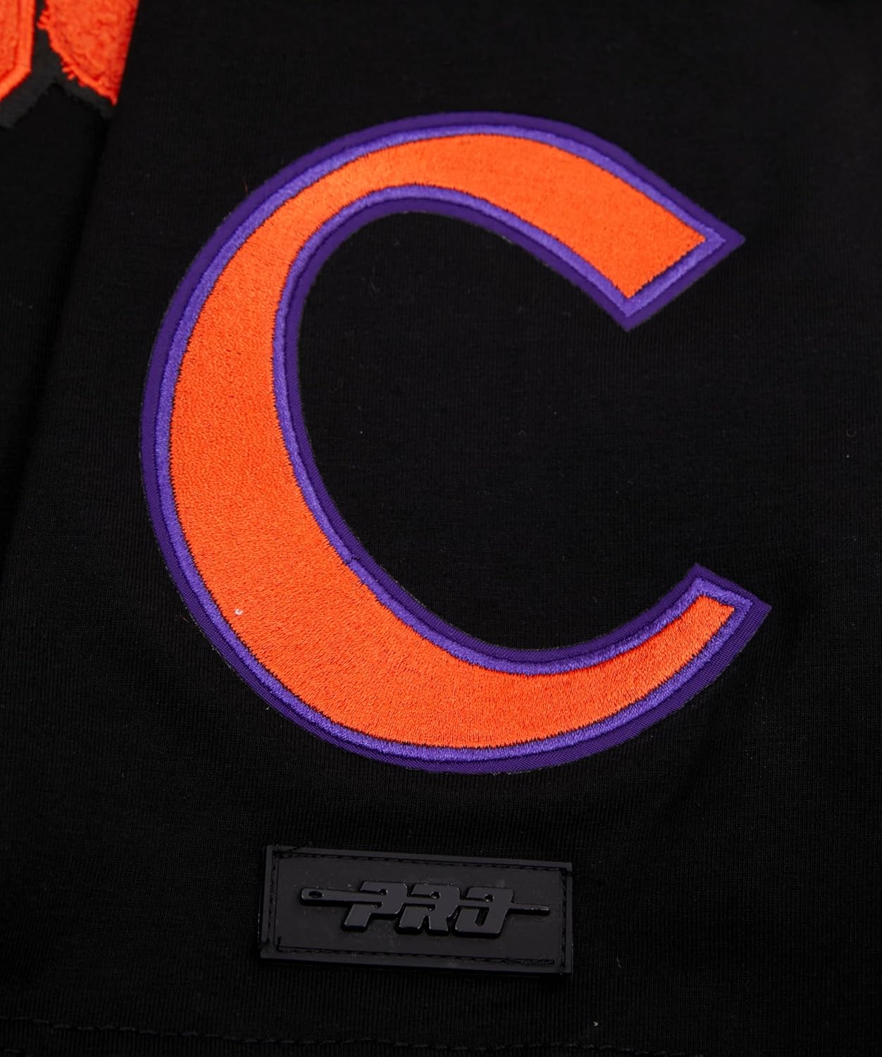 Pro Standard Mens Clemson University Classic Chenille Short Sleeve Tee Black L - Image 6