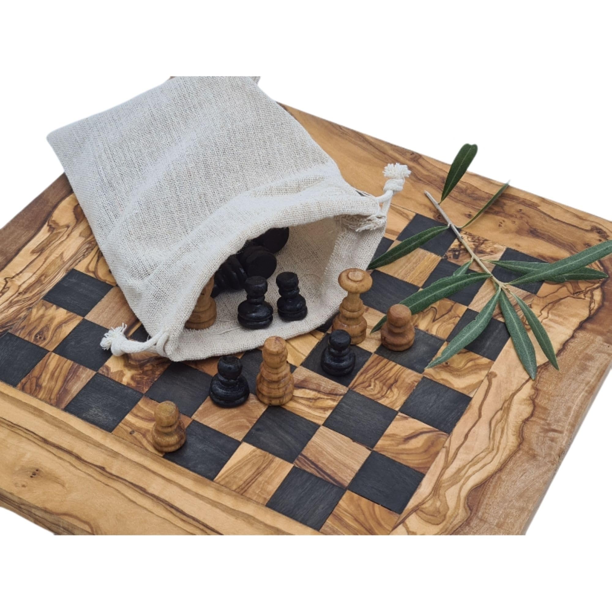 Echiquier Moderne en Bois d'olivier