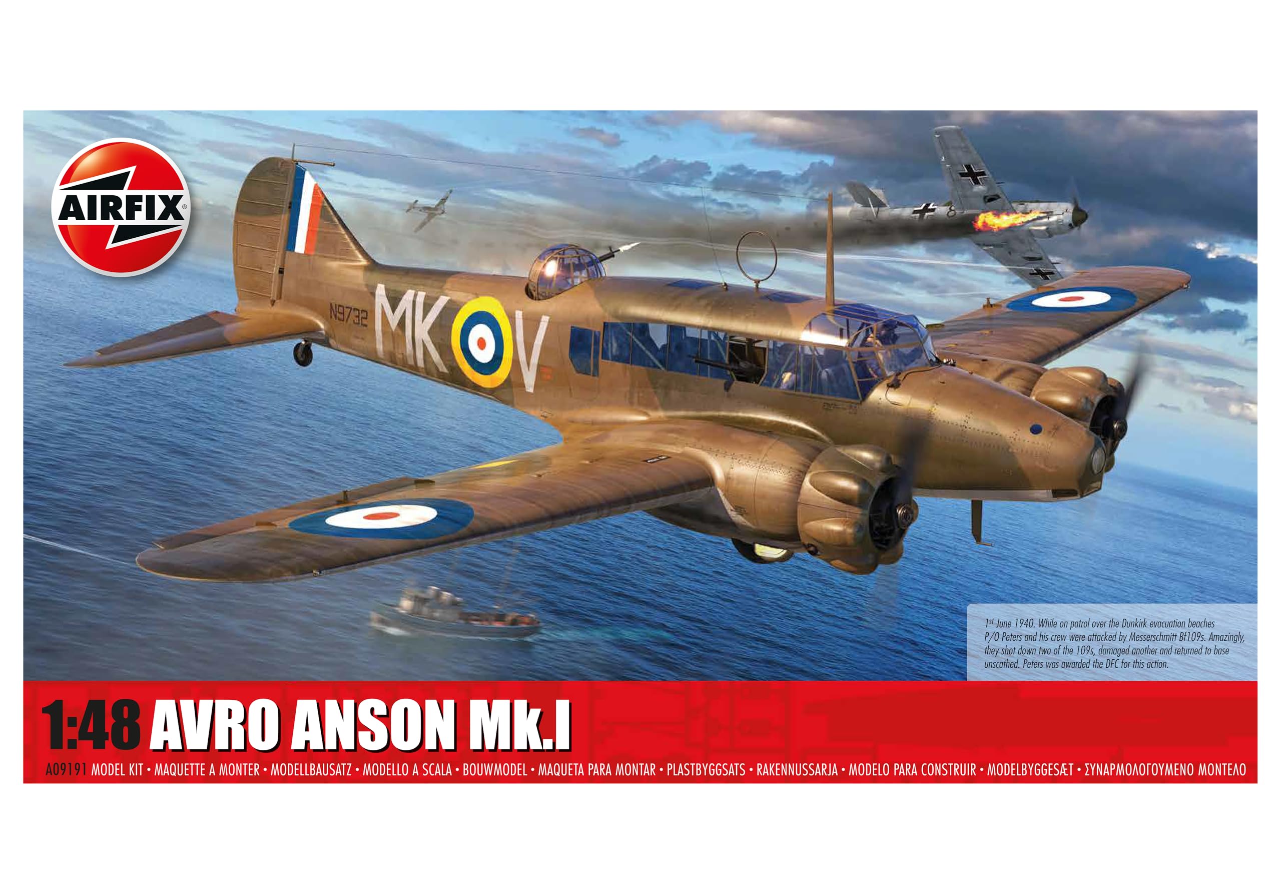 Amazon.com: Airfix Avro Anson MK I 1:48 WWII Military Aviation