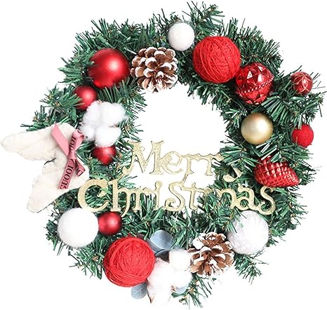 Amazon Co Jp クリスマスリース 玄関リース 飾り付け フラワーリース 花輪 オシャレ 可愛い ｘmasの雰囲気 クリスマス道具 インテリア クリスマス ガーランド 部屋飾り ドア お祭り 壁 窓 学園祭 店舗 撮影小物 クリスマスデコレーション 直径 約30cm Ledライトなし
