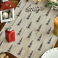 Vista 43 de Artoid Mode Red Xmas Tree Christmas Table Runner, Seasonal Winter Kitchen Dining Table Decoration for Home Party Decor 13x72 Inch