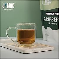 Vista 3 de J Mac Botanicals, Hoja de frambuesa roja orgánica, té de hierbas (bolsa de 16 onzas, más de 200 tazas) hoja seca cortada y tamizada