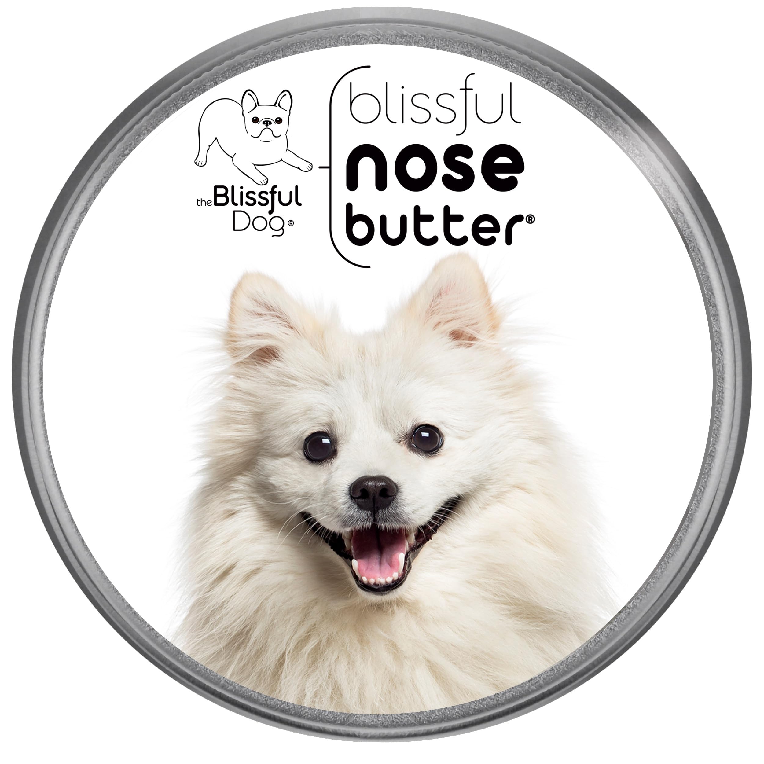 The Blissful Dog American Eskimo Nose Butter for Dry, Cracked Skin, Lick-Safe Dog Nose Balm with Moisturizing Shea Butter, Almond, Olive, and Essential Oils, Pet Supplies, Uncented, 8 oz.