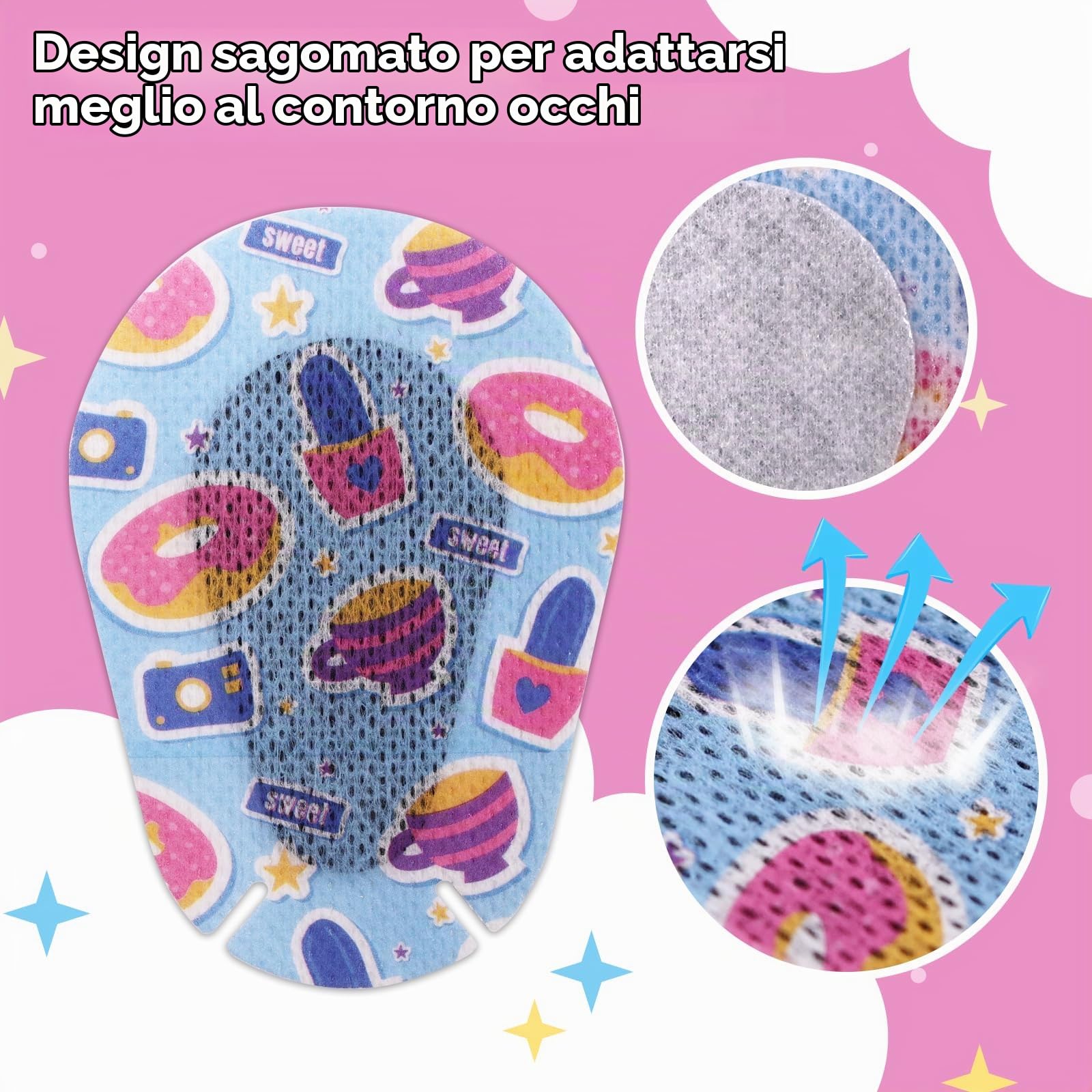 sdroceRyaM 90 pezzi, 15 modelli di cerotti adesivi per bambini, oscuranti e traspiranti, con motivi cartoon Cerotti per gli occhi Benda non tessuta per bambini con occhio pigro