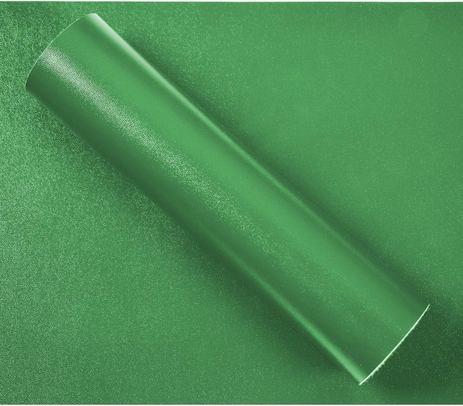 RAMYA Smooth Solid Color Faux Leather Sheets (7.8"X53") PU Leather is Very Suitable for Making DIY Earrings, Making Crafts, Bows, Sewing (Green)