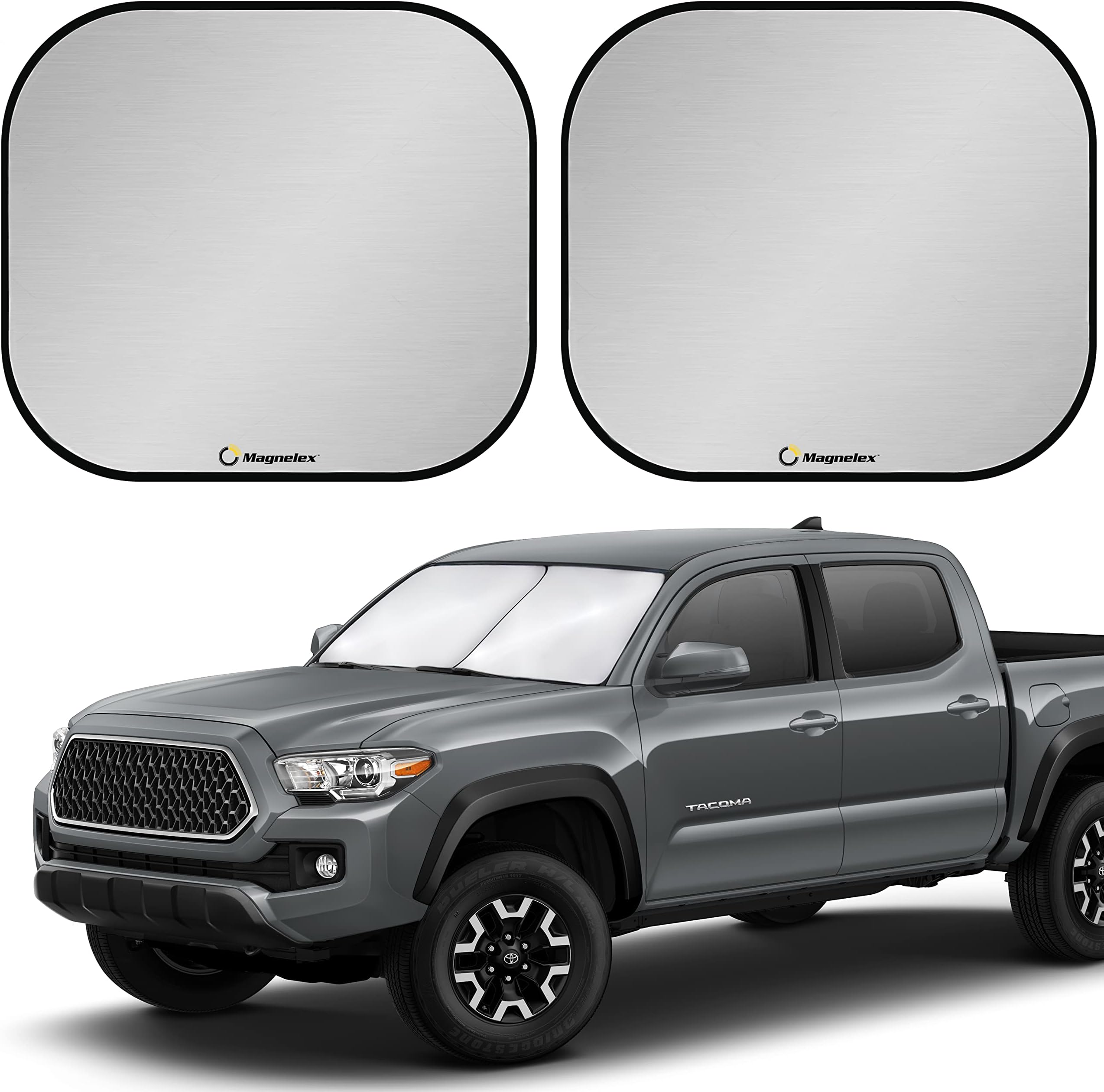 Magnelex Windshield Sun Shade - Reflective Fabric Blocks Sun and Keeps Your Vehicle Cool, Foldable Sun Shield for Car