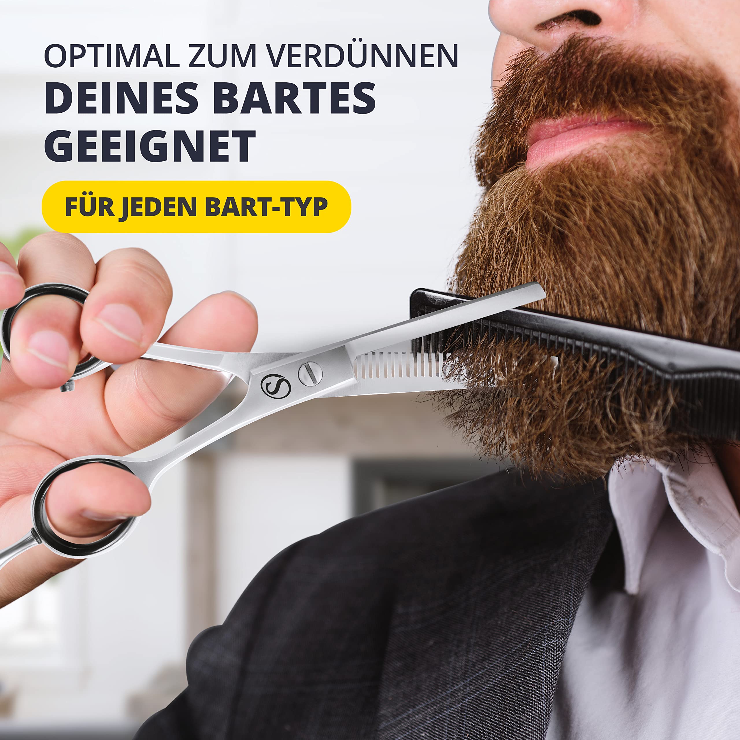 SCHMIEDWERK Haarscheren-Set | Friseurschere - scharfer & präziser Schnitt | Perfekter Haarschnitt für Damen & Herren | Profi Haarschneideschere mit Etui (Scheren-Set)