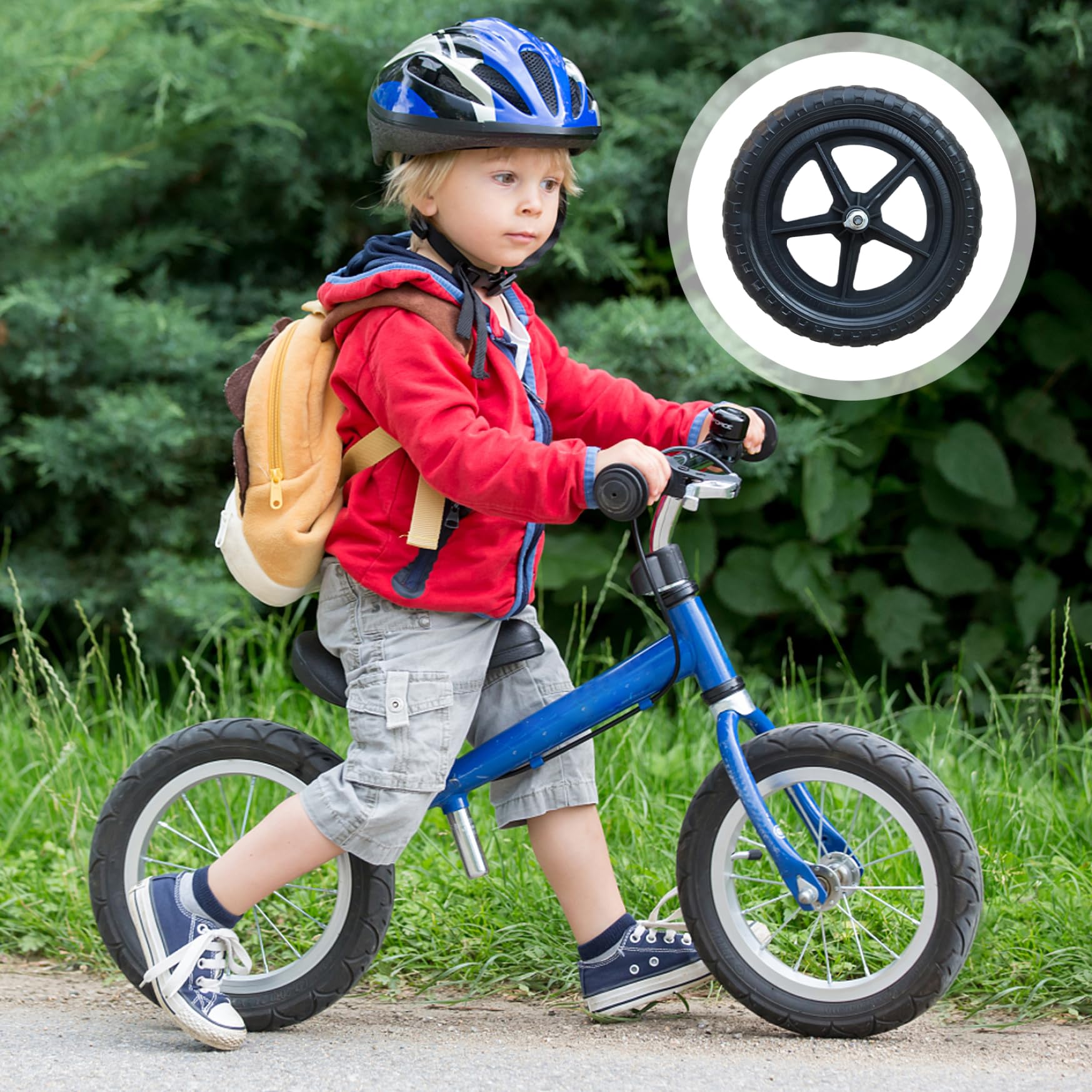 1 par de Ruedas de Bicicleta de 12 Pulgadas, Repuesto de Bicicleta de Equilibrio para niños, reparación Ligera