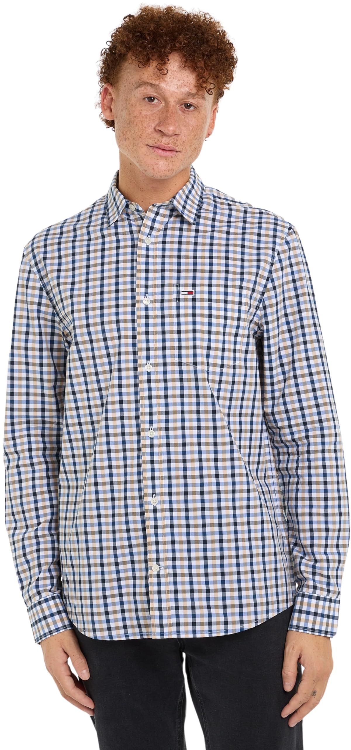 Tommy Jeans Camisa Hombre Check Shirt Manga Larga