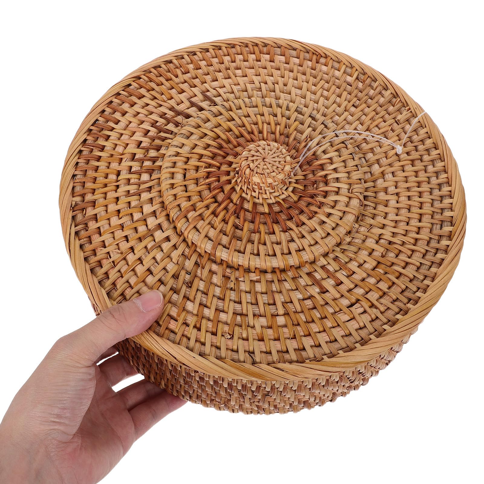 Koszyk do podgrzewania pieczywa - 10-calowy koszyk z pokrywką z rattanu na tortille z zakwasem - pleciony pojemnik do podgrzewania naleśników na meksykańskie przyjęcie Taco Tuesday