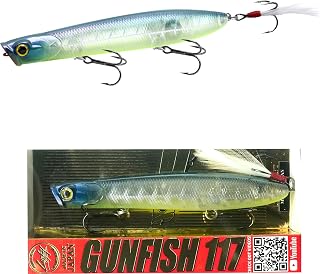 LUCKY CRAFT Gunfish 117 Freshwater Fishing Lures, Top Water Fishing Gear for Trout and Bass Fish, Spooks Cupped Mouth Walker, Long Casting Treble Hooks, Fish Accessories for Tackle Box
