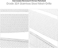 Vista 4 de APS Rejilla de malla cromada de acero inoxidable premium compatible con Chevy Malibu 2008 2009 2010 2011 2012 parachoques inferior superior