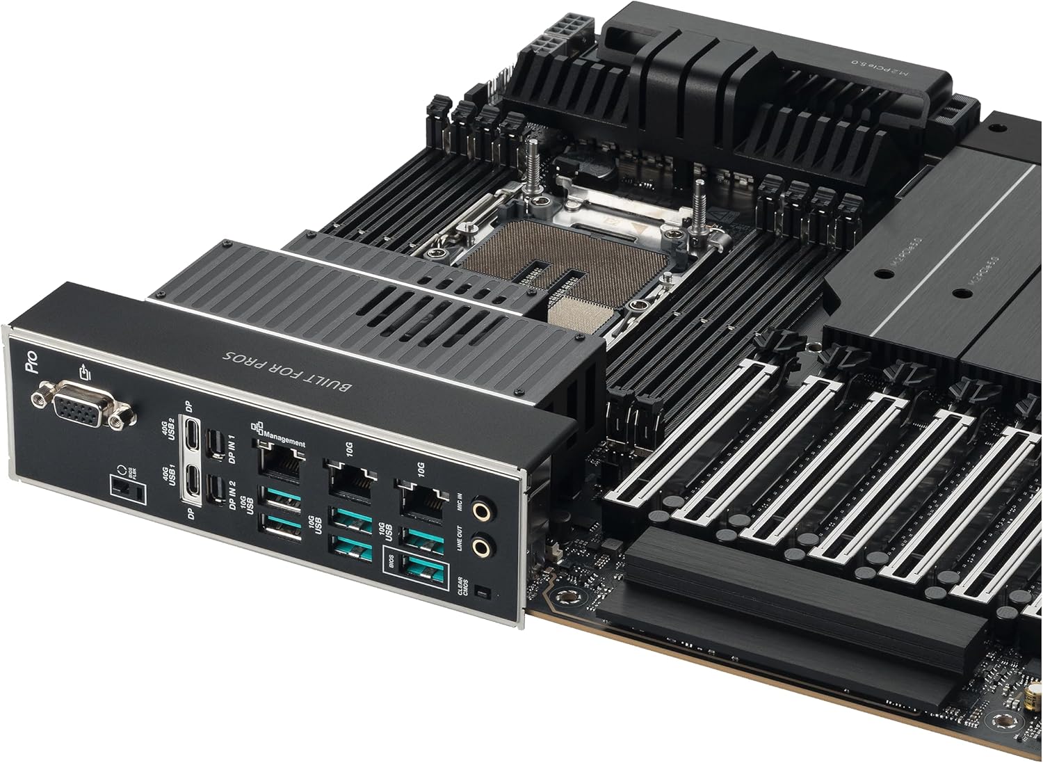 ASUS Pro WS W890E-SAGE SE Intel? W890 (LGA 4710-2) EEB Workstation Motherboard, PCIe 5.0 x16, M.2, MCIO, SlimSAS, 2X 10Gb LAN, Server-Grade Remote Management, 16+(2+2)+1+2 Stages, USB4?, USB Type-C