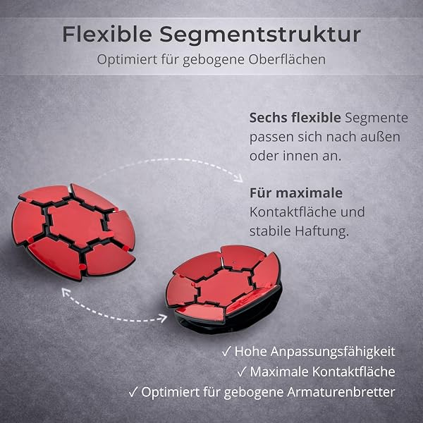 BoBoU Klebepad für Saugnapfhalter, Befestigungsplatte für Armaturenbrett oder Dashboard, geeignet für Gebogene Oberflächen, universelles KFZ-Zubehör für Navi und Handyhalter (78 mm, 2 Stück) - 3